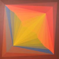Large Doris Leeper Abstract Geometric Painting, 65H - Sold for $2,048 on 05-06-2023 (Lot 59).jpg